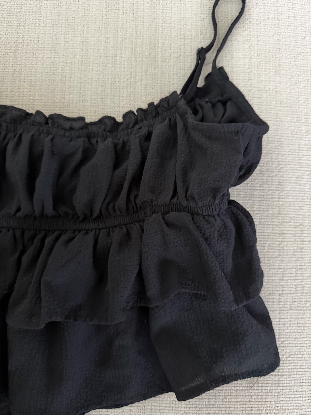 Target Black Ruffle Tiered Tank Top - Picture 4 of 4